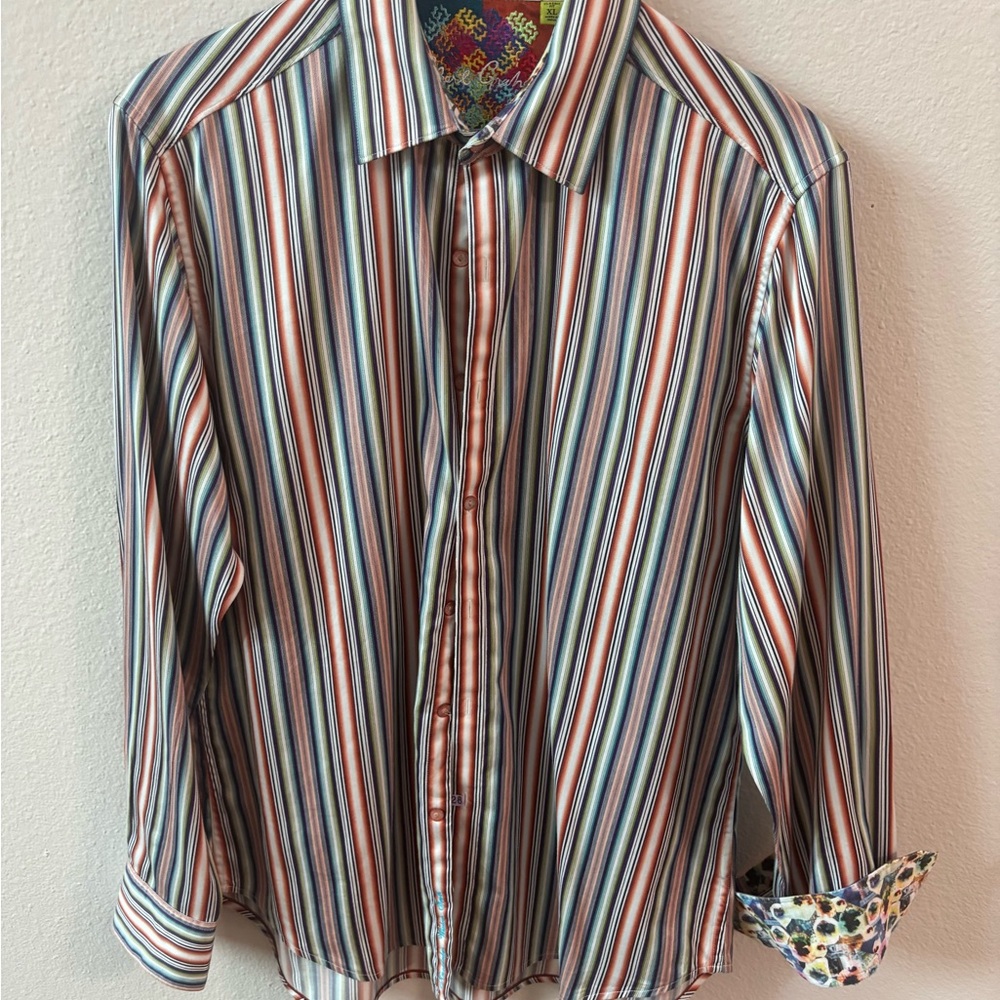 Robert Graham Men’s Casual Button Down Shirt – Size XL